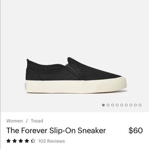 Everlane slip on sneaker in black